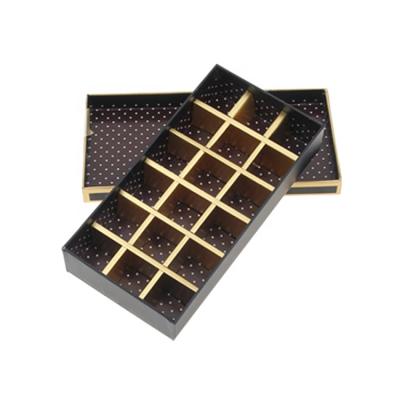 China Recyclable Luxury Small Fancy Chocolate Packaging Cardboard Paper Gift Box With Paper Divider for sale