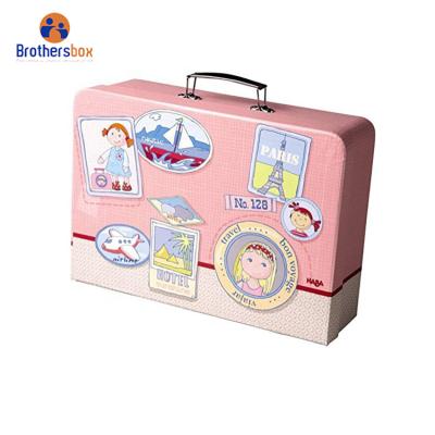 China Small Handmade Cardboard Handmade Suitcase Shaped Gift Box Paper Suitcase Boxes for sale