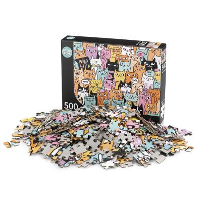 China Cartoon Toy Wholesale Adult Kids Games Personalized Custom Paper 100 500 1000 Piece Puzzle for sale