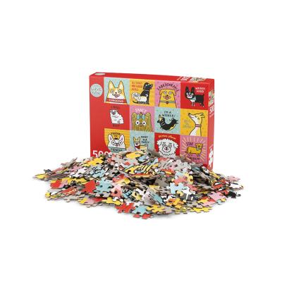 China Custom Cartoon Toy Jigsaw Puzzles 500 Pieces Puzzle Box For Adults Brain for sale