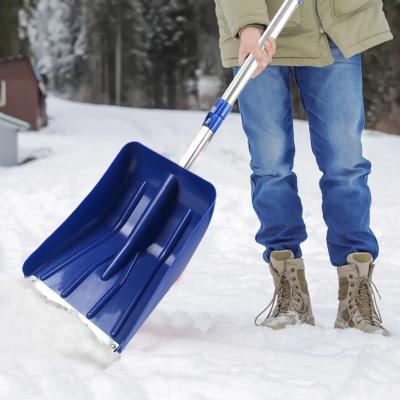 China Eco-Friendly New Style Vehicle Metal Aluminum Rod Removable Telescopic Plastic Snow Shovel Set for sale