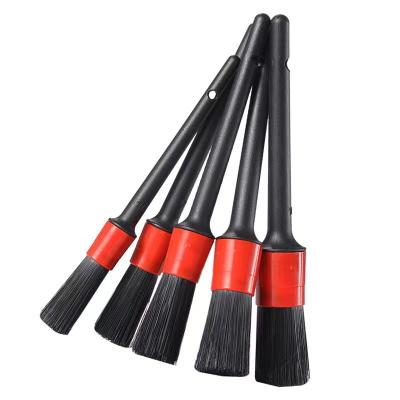 China Reusable Auto air conditioning air outlet detail cleaning brush car soft brush interior 5 sets of gap brush for sale