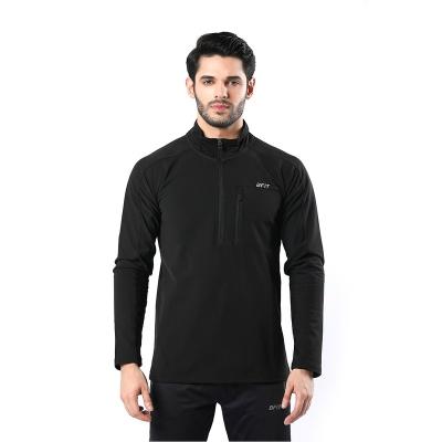 China Anti-Wrinkle BFIT Quick Dry Running Sleeves Long 1/4 Zipper Sports Shirt Men Bodybuilding Sweatshirt Exercise Fitness Tight Zipper Collar Shirt for sale