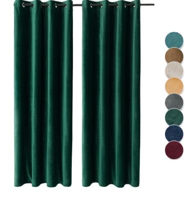 China LUXURY HIGH BLACKOUT VELVET BLACKOUT SHADE SINGLE CURTAIN DRAP PANEL for sale