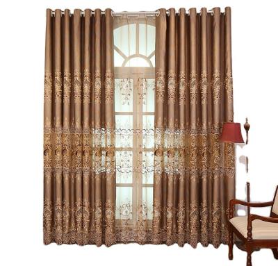 China Blackout European Style Finished Customized Gold Curtain Fabrics For Luxury Living Room And Bedroom for sale