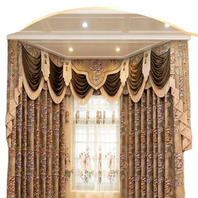 China Blackout European style luxury high-grade living room 4D bedroom finished curtain jacquard custom made curtain for sale