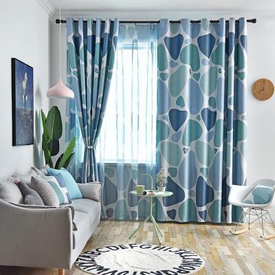 China Blackout Curtain Factory Printed Blackout For Window Curtain And Cheap Drapes for sale