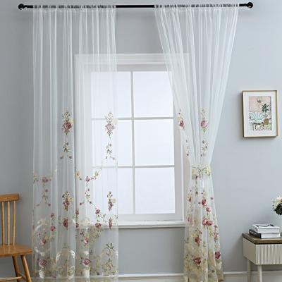 China American Embroidered Sheer Finished Blackout Hafei Window Curtains for sale