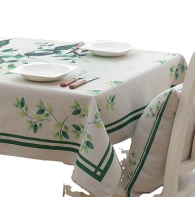 China Oilproof Hafei Printed Linen Tablecloth Cushion Restaurant Home Tablecloth for sale