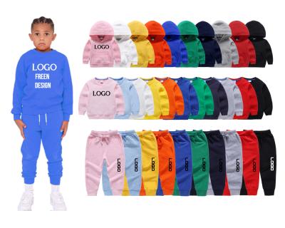 China Jogging Hooded Boy Clothing Sets Children Kids Sweatsuits Brand Sportswear Boys Girls Hoodies Casual Custom Kids Clothing for sale