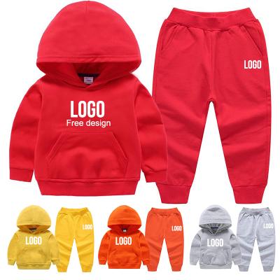 China Custom Wholesale Anti-Shrink Hoodie Suit Little Boys Jogger Tracksuit Children Babies Clothing Sets Kids Sweatsuits for sale