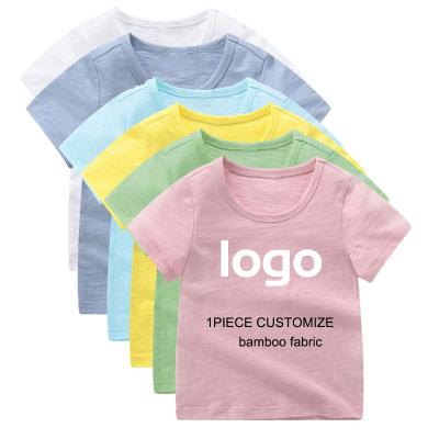 China Boutique children's breathable children's clothing graphic printing summer classic bamboo classic T-shirt little girl cloth girls tops T-shirt for sale