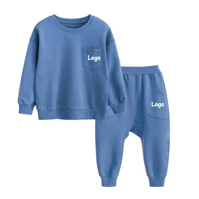 China Wholesale Casual Outdoor Kids Jogging Suits 100%Cotton Jogger Kids Tracksuits Sweatsuit Custom Sets Customize Your Own Store Logo for sale