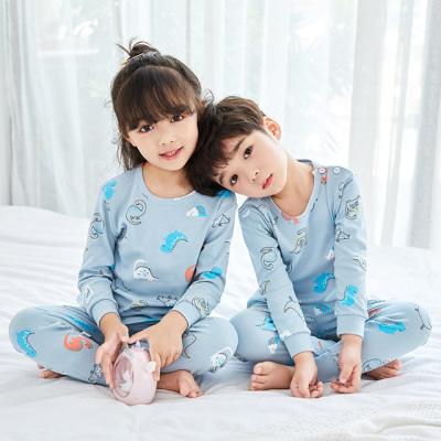 China Wholesale 2 Piece Thermal Baby Pajamas Elastic Children Sets Sleepwear Boys Girls Cotton Cartoon Children Pajamas for sale