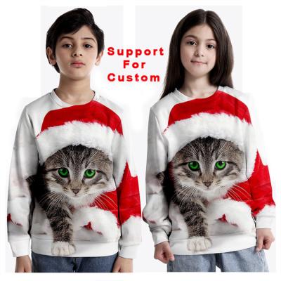 China New Cat Hoodies For Teen Girl Cute Anti Shrink 3d Printed Children's Sweatshirt For Boy's Casual Fashion Pullover Kids Hooded Clothes for sale