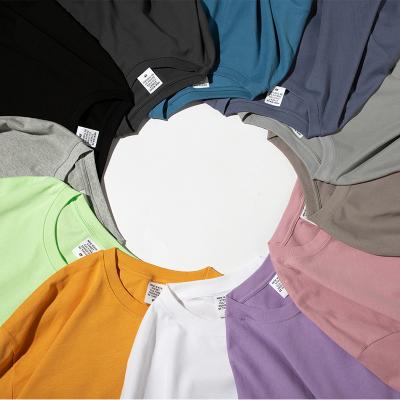 China Hot Selling Fashion Round Neck 260Gsm 100% Cotton Anti-pilling Men's Long Sleeve T-shirt Custom Printing Unisex Long Sleeve T-Shirt for sale