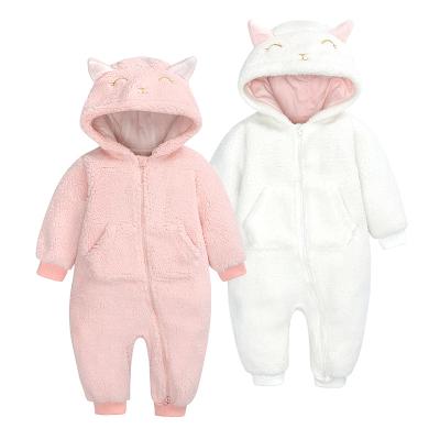 China 2020 Newborn Winter Baby Rompers Newborn Clothes Hooded Long Sleeve Anti-Shrink Overalls Baby Boy Clothes for sale