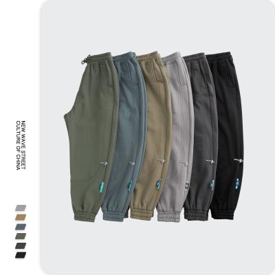 China Wholesale Custom Breathable Elastic Waist Fleece Striped Sweatpants Loose Fit Solid Color Track Pants Mens Sweatpants for sale