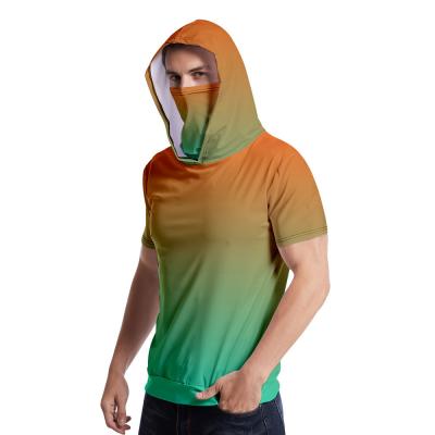 China New Design Anti-Wrinkle Sale Ninja Style Neck Gaiter Skull Hooded T-shirt Hot Custom Solid Short Sleeve Pullover for sale