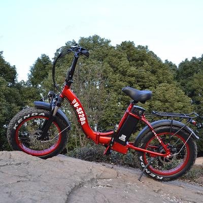 China Factory supply multifunctional ebike e bike city wheel fat folding electric bicycle 750w for sale