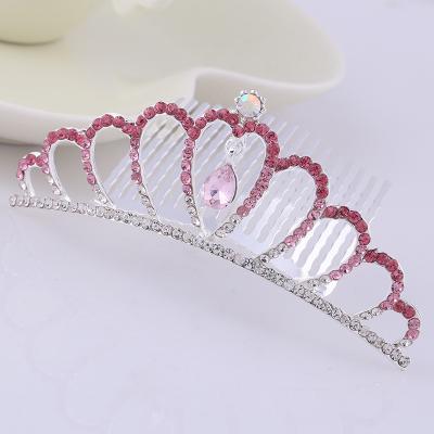 China Ally Wholesale High Quality Children Crown Popular Crystal Ballet Birthday Party Girls Shining Tiara for sale