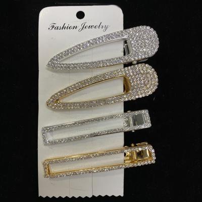 China Resin Head Wholesale Rhinestone Accessories Hair Clip Pearl Decoration Shining Hair Clip for sale