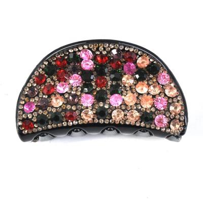 China Fashion Luxury Elegant Hair Clip Colorful Crystal Jaw Clip For Ladies Hair Claw Clip for sale