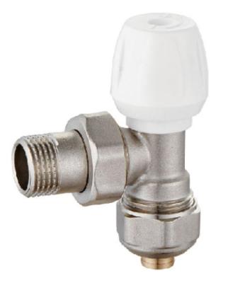 China Angled Standard Manual Radiator Valves 16mmx1/2 Inch Corner Towel Radiator Valve Angled for sale