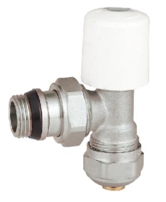 China Angled Chrome Trv Manual Radiator Valves 16mmx1/2'' For PEX Pipe for sale