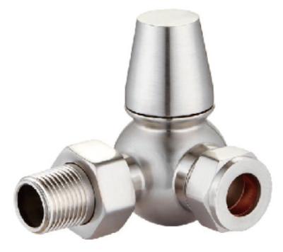 China 15mm Classic Lockshield Traditional Radiator Valves Corner Type 1/2 Inches for sale