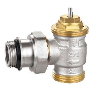 China Towel Rail Angled Thermostatic Radiator Valves 3/8'' EK M 3/4'' Self Sealing for sale