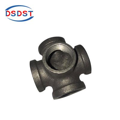 China Malleable Iron Pipe Fittings 5 ​​Way Malleable Iron Pipe Fittings Pipe Fittings Retro Nipples Connector Decoration Holder Home Pipe Fittings for sale