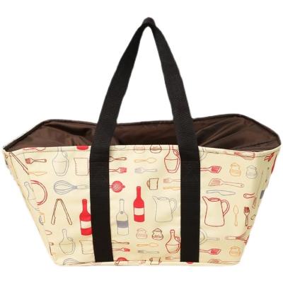 China Eco-Friendly Extra Large Capacity Foldable Reusable Polyester Shopping Tote Bags For Groceries for sale