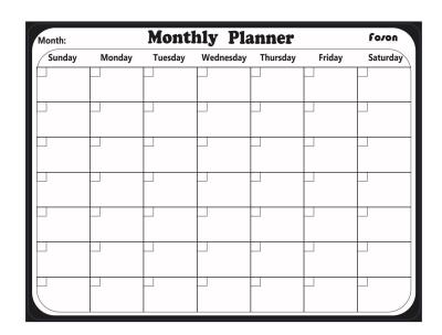 China Monatlicher magnetischer Kühlschrank-Kalender, zum der Liste Whiteboard für Haus zu tun zu verkaufen