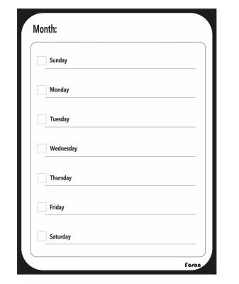 중국 냉장고 월간 계획자를 위한 건조한 지우기 백색 까만 자석 달력 널 판매용