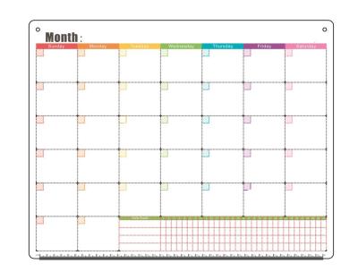 China Extra Thick Monthly Magnetic Fridge Calendar Dry Erase Target OEM for sale