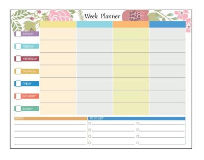 China Custom Weekly Magnetic Fridge Calendar Dry Erase Horizontal Notepad 16.9 X 13inch for sale