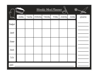 China Calendario semanal magnético del planificador de la comida del borrado seco para el refrigerador en venta