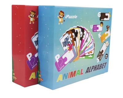 Chine Eco badine les cartes assorties d'ABC d'alphabet animal de papier éducatif de casse-tête pour ans 3+ à vendre