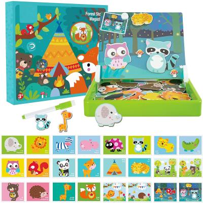 China Forest Animal Jigsaw Puzzles Magnetic Puzzles For Preschooler For Kids Ages 4-8 60pcs for sale