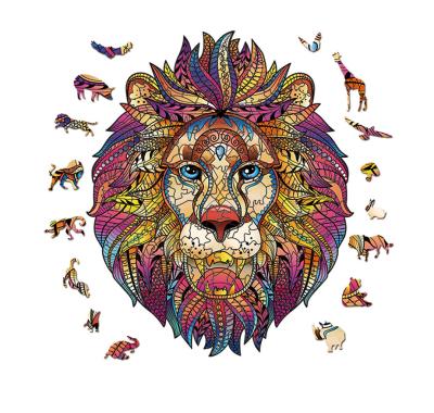 Chine Le lion mystérieux a personnalisé le cadeau en bois de puzzles de puzzle pour des enfants d'adultes à vendre