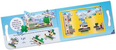 China 15-teiliges Grün Carry Magnetic Jigsaw Puzzle Travels Toy Vehicle zu verkaufen