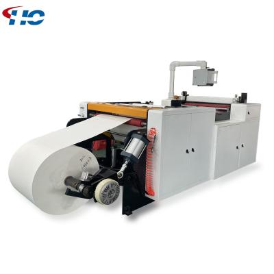 China food & Beverage Plant HKA-800L-1100L Roll To Sheet Cutting Machine With United Uncoiler Stand for sale