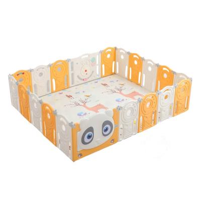 China Newest factory price anti-collision cartoon kids indoor folding plastic playpen for sale