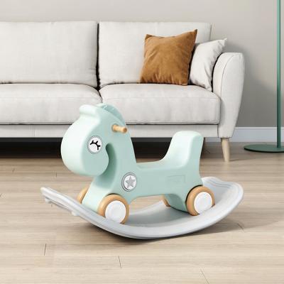 China Easy Assembly Kindergarten Kids Rocking Horse Toy Gift Children Ride On Toy Plastic Indoor Small Indoor Rocking Horse for sale