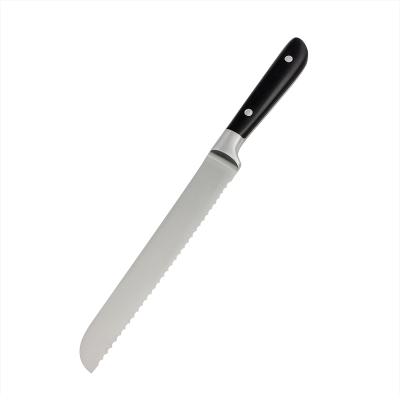 China New design disposable 8 inch forged 3cr13 stainless steel serrated bread knife with ABS plastic handle for sale