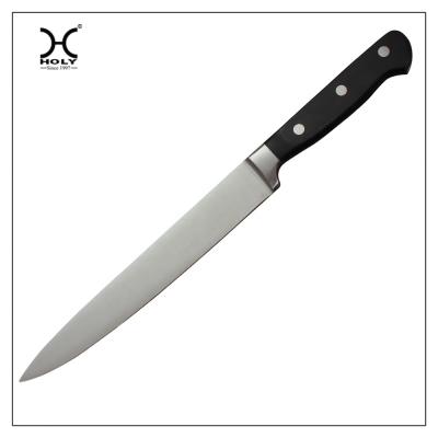 China Durable Hihg Quality Food Safety ABS Forged Handle Slicing Knife With Three Rivets for sale