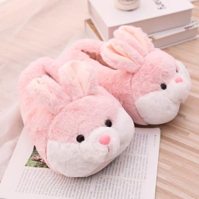 China Damping Comfortable Plush Rabbit Toy Slippers Winter Home Slippers For Teenagers for sale