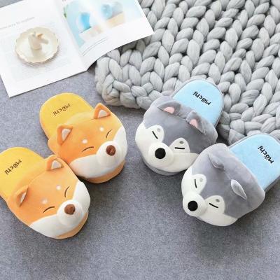 China Cushioning Slippers Adult Indoor Winter Plush Dog Slippers Super Warm Soft Comfortable Home Shoes for sale