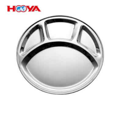 China 32cm Disposable Elegance Silver Stainless Steel Charger Dishes For Wedding Home for sale